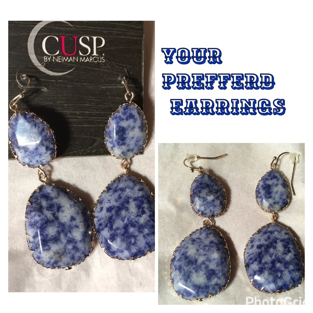 Solid Drop Rock Earrings - image 4